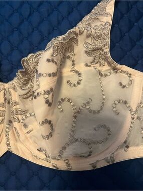 Maidenform Embellished Lace Underwire Bra in Blush with Silver Accents